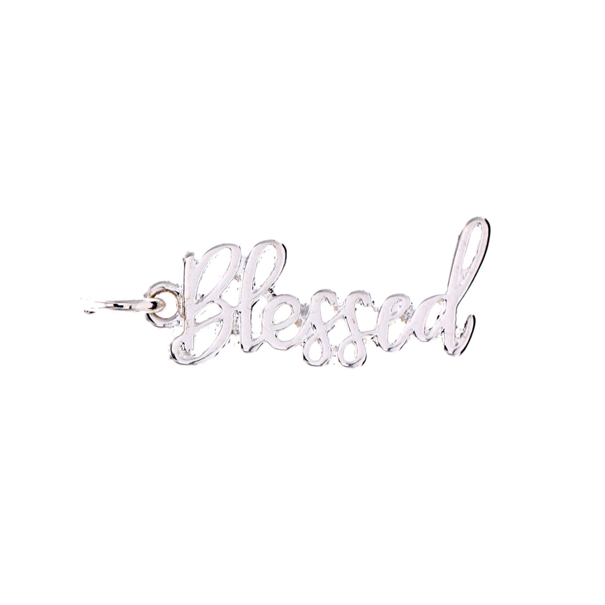 Charmalong™ Silver Plated Blessed Charm by Bead Landing™